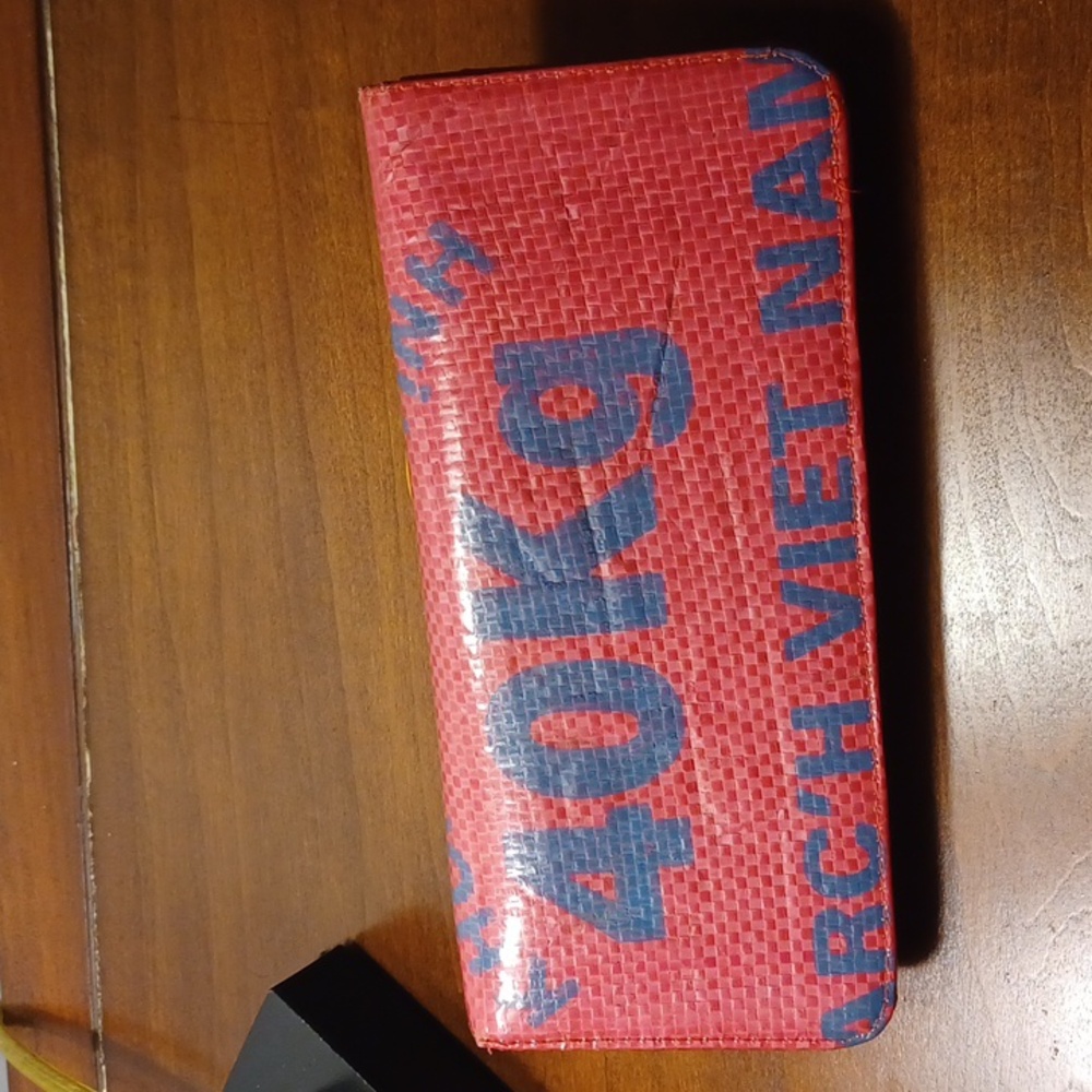 Vintage 90s Free Trade Wallet Pink UNIQUE Ex